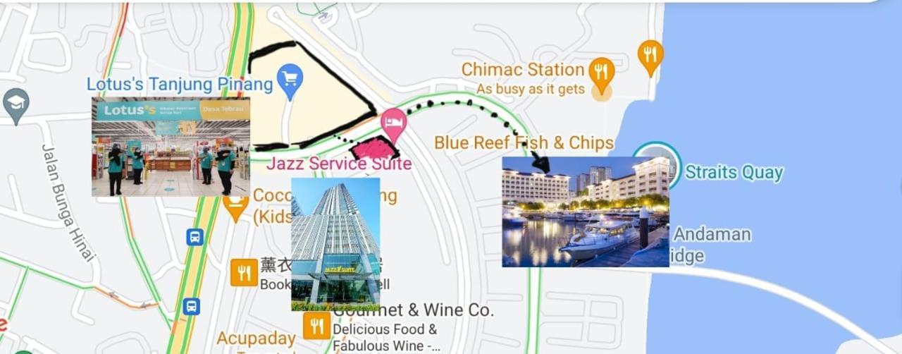 Classic & Comfy 2 Bedroom Condo Georgetown 温馨爵士双房公寓 Bagan Jermal エクステリア 写真